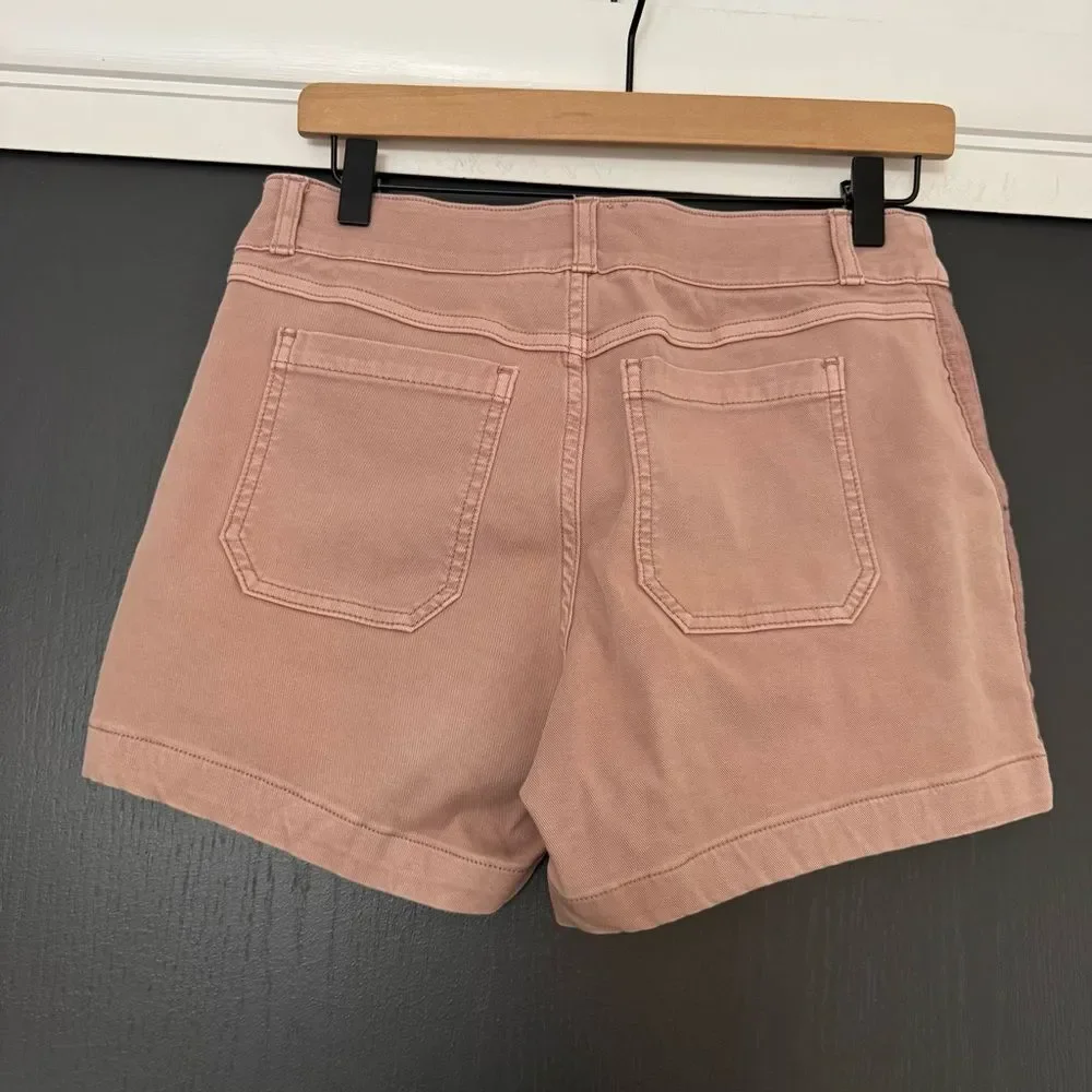 Spanx Twill Mauve 6” Shorts sz S